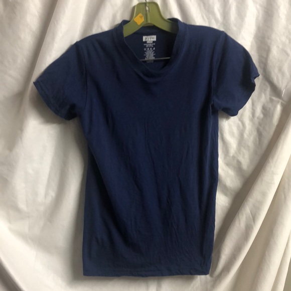 Girls 14/16 large blue v neck t-shirt euc - Picture 1 of 10